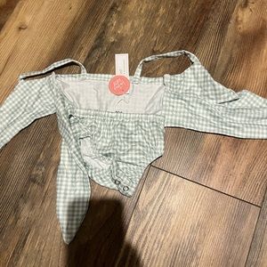 Light green checkered leotard